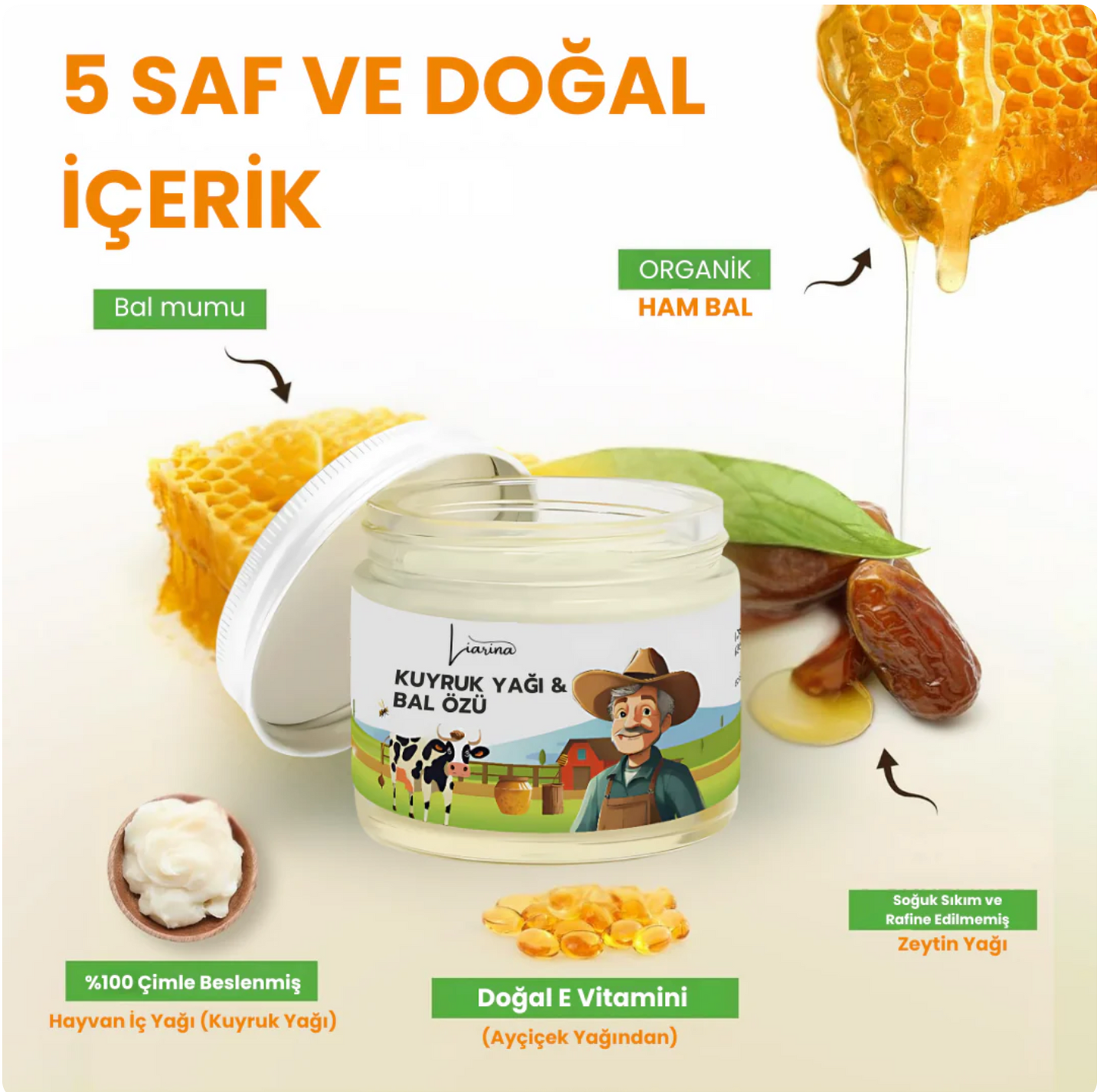 Liarina® Kuyruk Yağı & Bal Özü Krem
