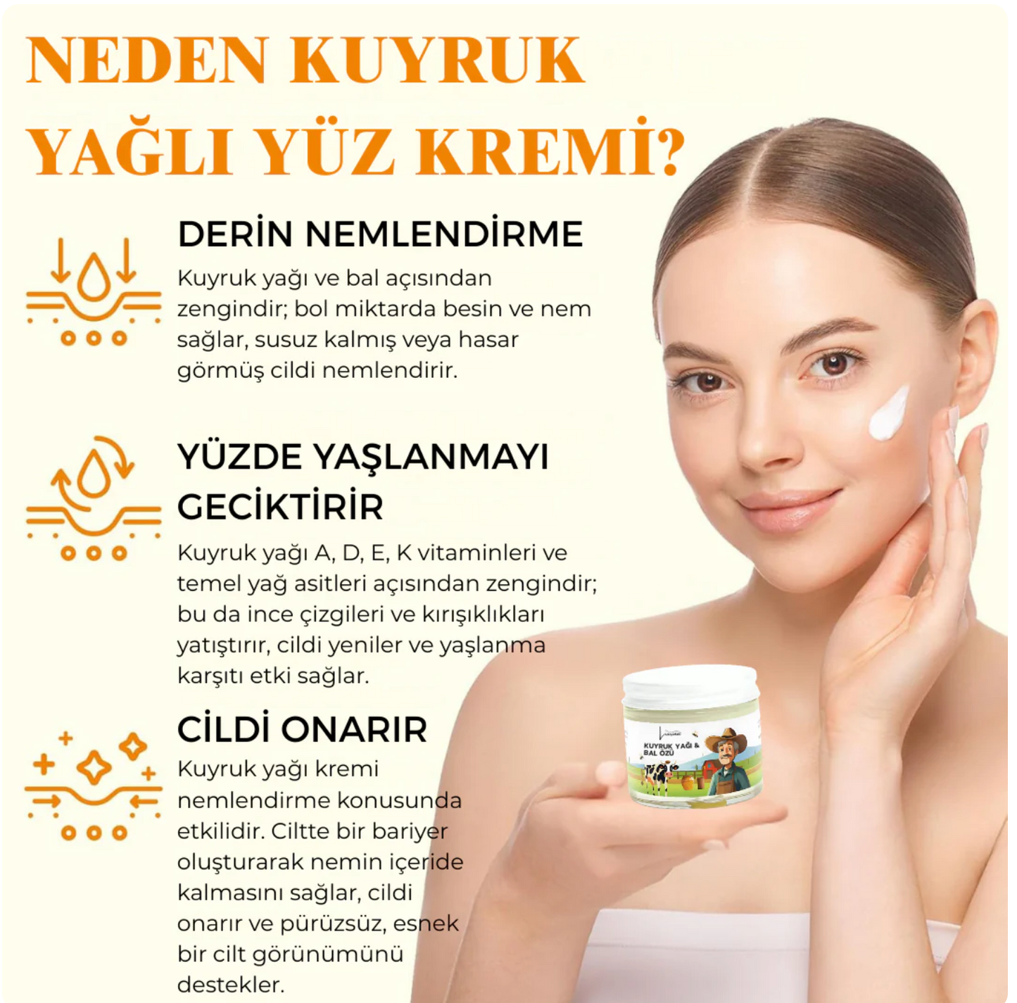 Liarina® Kuyruk Yağı & Bal Özü Krem
