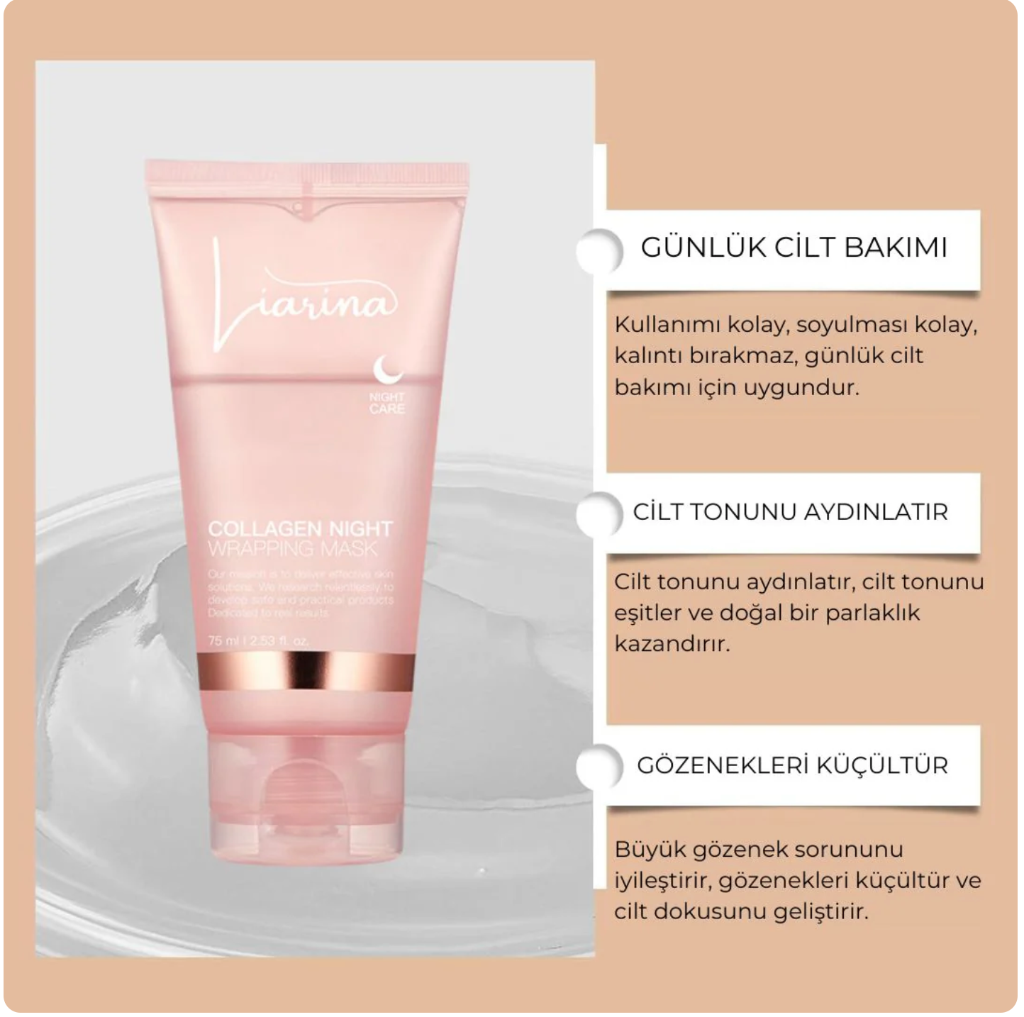 Liarina® Soyulabilen Kolajen Maske